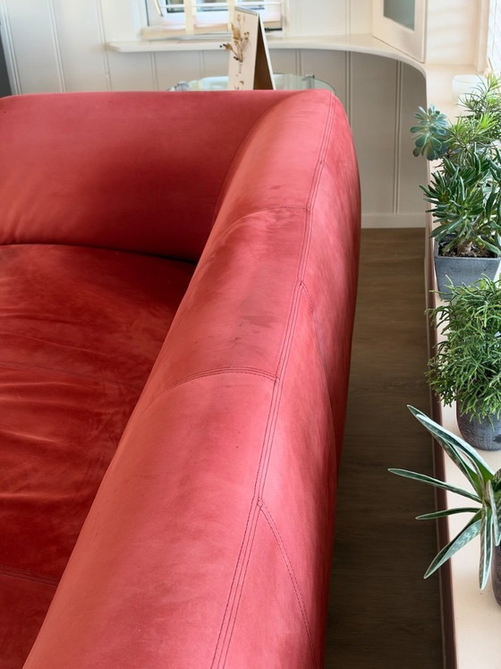 Gelderland Young 2.5-seater sofa, 3-5 seaters, Leather, Metal, Red, Modern (photo 6 of 15)