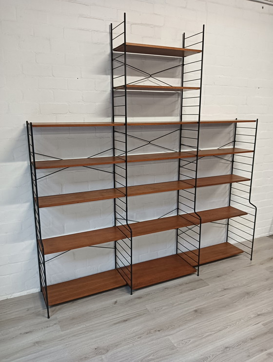 Image 1 of Mensola da parete modulare WHB, divisibile anche separatamente, impiallacciatura in teak