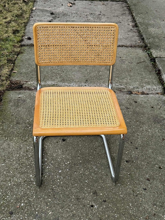 6 Mid-Century Modern Italian Marcel Breuer B32 Cesca Chairs, 1970s – Adjustable recliner chair, Metal, Chrome (photo 3 of 10)
