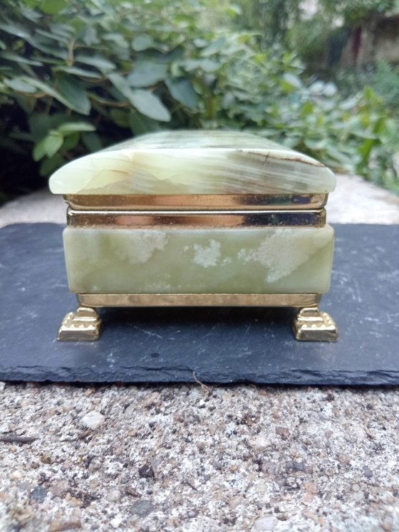 Boîte À Bijoux En Onyx Années 60 Italie Vintage – Objets déco, Stone (photo 5 of 11)