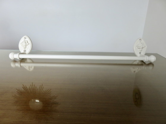 Image 1 of Porta tovaglioli antico in ghisa smaltata bianca Art Déco, Francia, anni '30