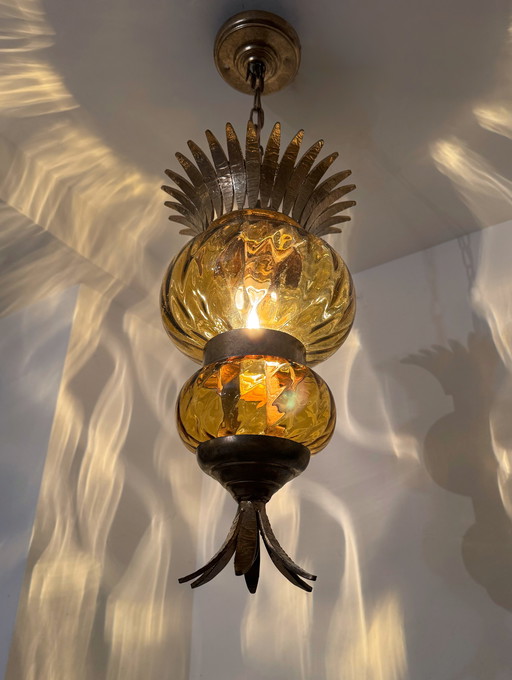 Pineapple chandelier 70s