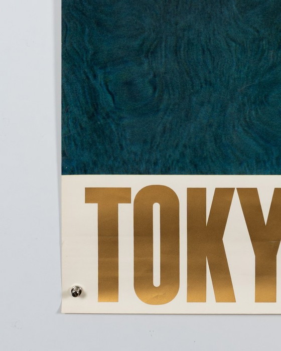 Originele vintage Olympische poster van de Olympische Spelen van Tokio 1964 (zwemmen) van Yusaku Kamekura – (photo 8 of 8)