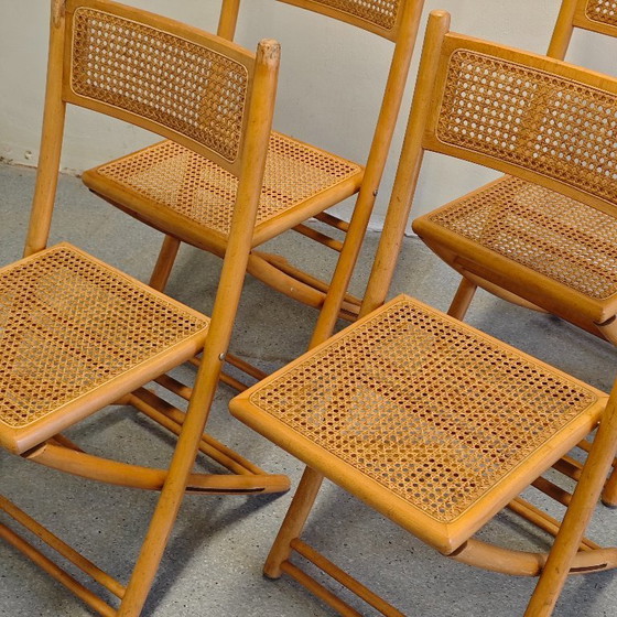 Image 1 of Vintage webbing folding chairs