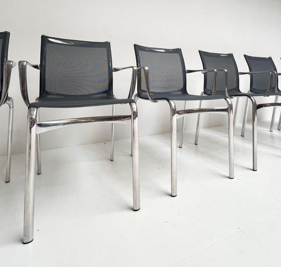 Image 1 of Set of 6 Big Frame 44 chairs by Alberto Meda for Alias, after 2000