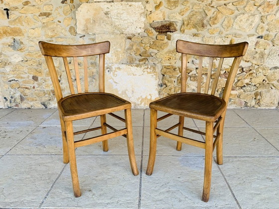 Image 1 of Vintage Bistro Chairs from Luterma, 1950s, Set of 2