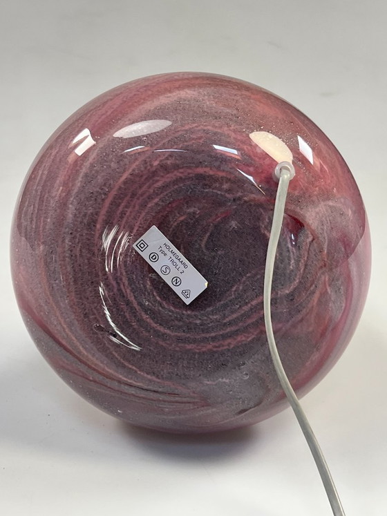 Image 1 of Vintage Danish Table Lamp, Purple Glass, Holmegaard Troll 2