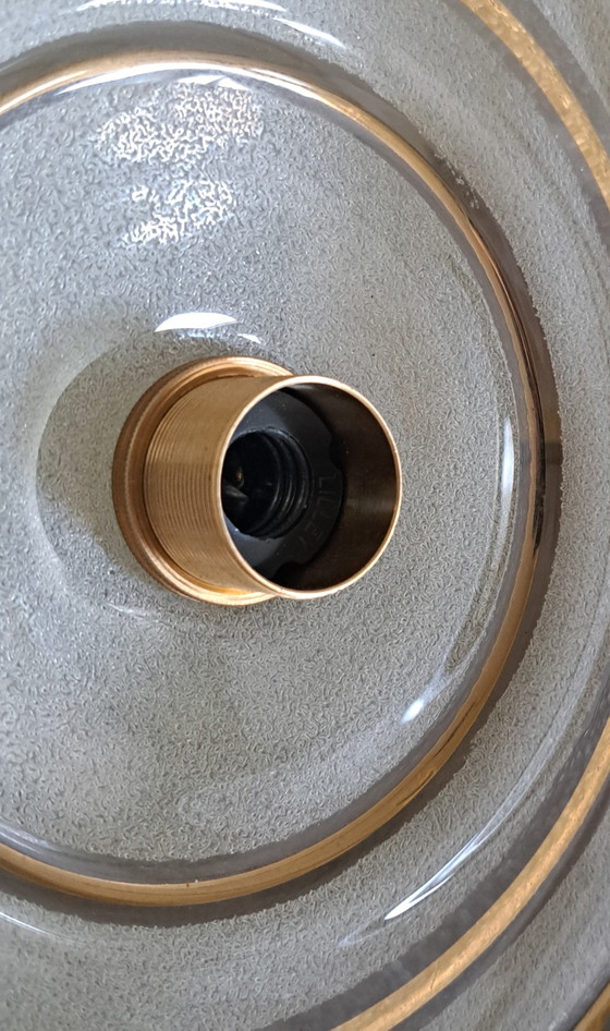 Image 1 of Vintage glass pendant lamp with new wiring
