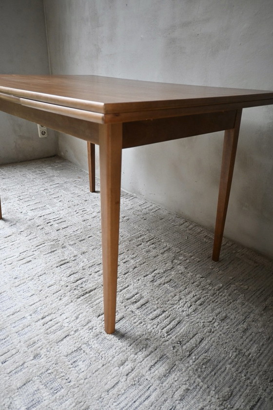 Tavolo da pranzo allungabile vintage anni '60 impiallacciatura in teak, Tavoli da pranzo, Legno, Marrone (foto 5 di 15)