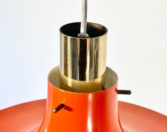 Pedant lamp designed by Hams Agne Jakobsson for AB Markaryd Sweden, Ceiling lights, Metal, Orange (photo 5 of 9)