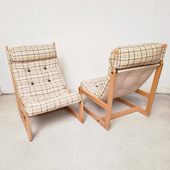 Image 1 of Paar loungestoelen, jaren 1980