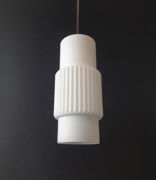 Lampada a sospensione vintage in vetro smerigliato, lampada MCM, lampada da corridoio minimalista