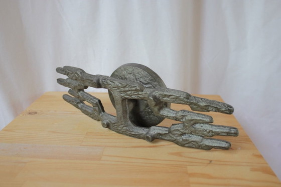 Image 1 of Brutalist wrought iron candlestick