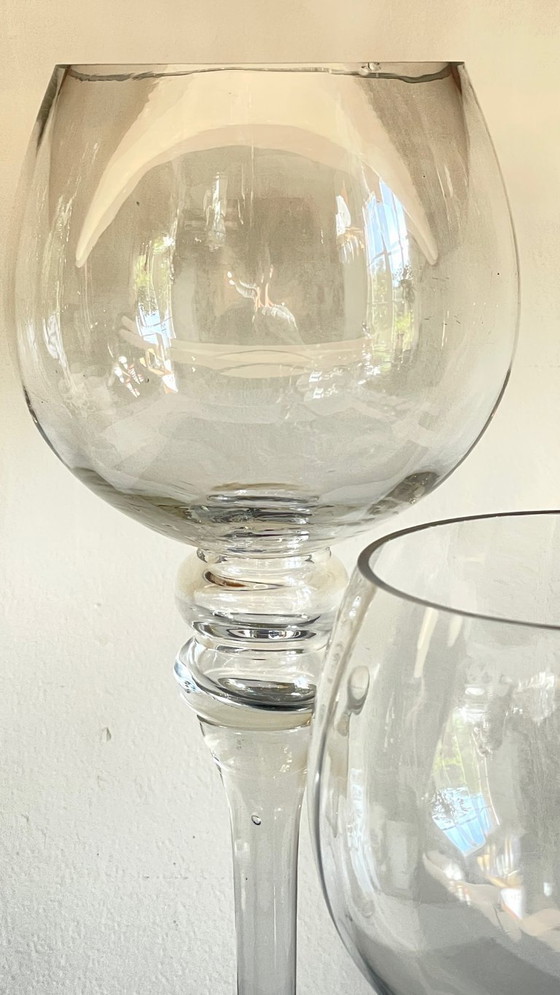 Image 1 of Vintage XL kristallen theelichthouders