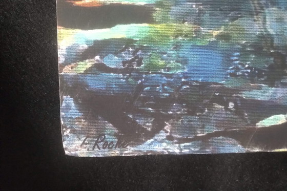 Image 1 of Léa ROCHE - Blue Vision - Digital painting under frame