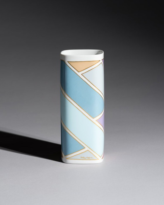 Image 1 of Vintage Chic Dorothy Hafner Rosenthal Vase Duo Germany 1980s Memphis Era Style