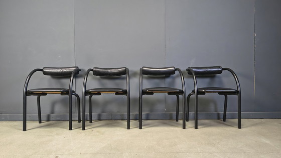 Image 1 of Postmoderne Esszimmerstühle, 1980er Jahre, 4er-Set