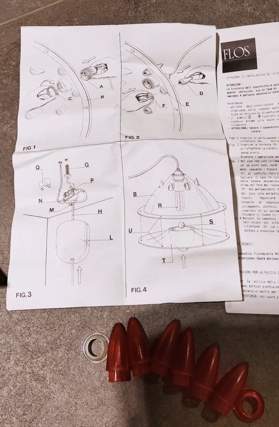 Image 1 of Philippe Starck Lite Light Pendelleuchte Flos Italian 1991