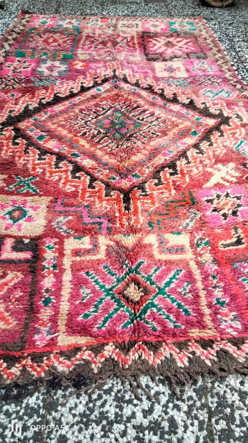 Hand-knotted Berber wool rug 300x162cm