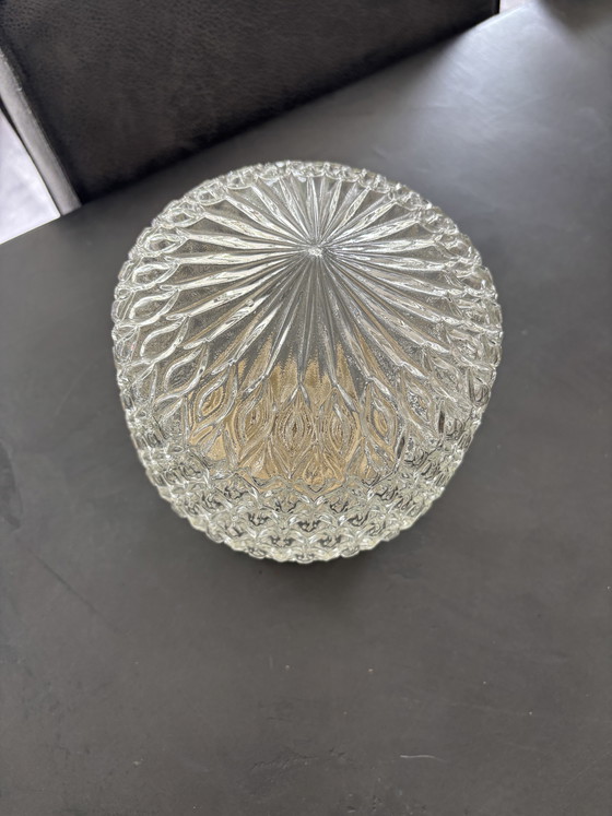 Image 1 of Plafonnier vintage en verre / lampe de plafond en verre