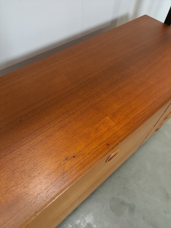 Image 1 of Teak Musterring design kast met zwarte poten