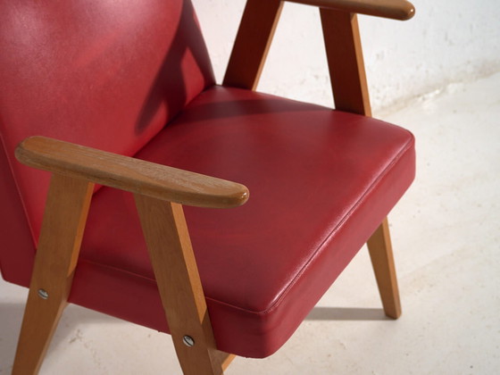 Poltrone rosse stile vintage (c.1960). Set di 2 pezzi – Retro (photo 26 of 40)