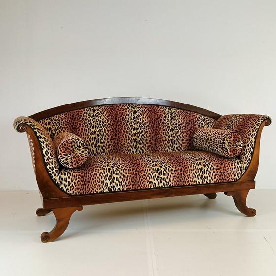 Biedermeyer Style Sofa In Leopard Trim – Couches, Other (photo 9 of 19)
