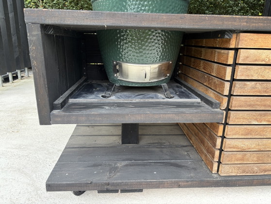 Cucina da esterno Green Egg su ruote per Big Green Egg Medium – Tavoli da giardino, Wood (photo 4 of 9)