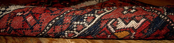 Image 1 of Sac ouzbek ancien de collection, fait main, face avant 1,4' x 1,6' (42 cm x 48 cm), années 1870 - 1B352