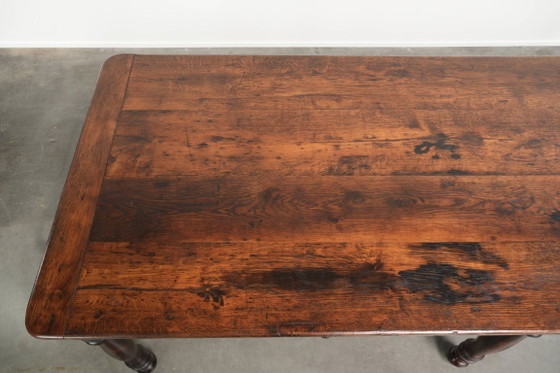 Exceptionnelle Table de salle à manger de ferme XXL anglaise en chêne du début du 19e siècle avec une (photo 7 of 13)