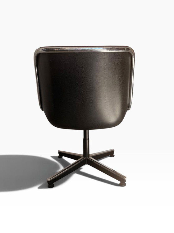 Poltrona Pollock Knoll Pelle Bordeaux, Base a 4 Razze – Poltrone, Leather (photo 5 of 9)