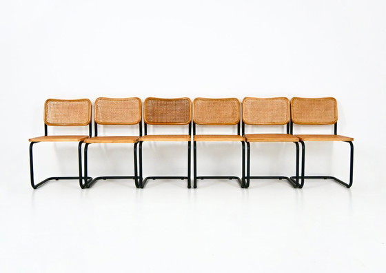 Image 1 of Dining Chairs Style B32 by Marcel Breuer, Set of 6