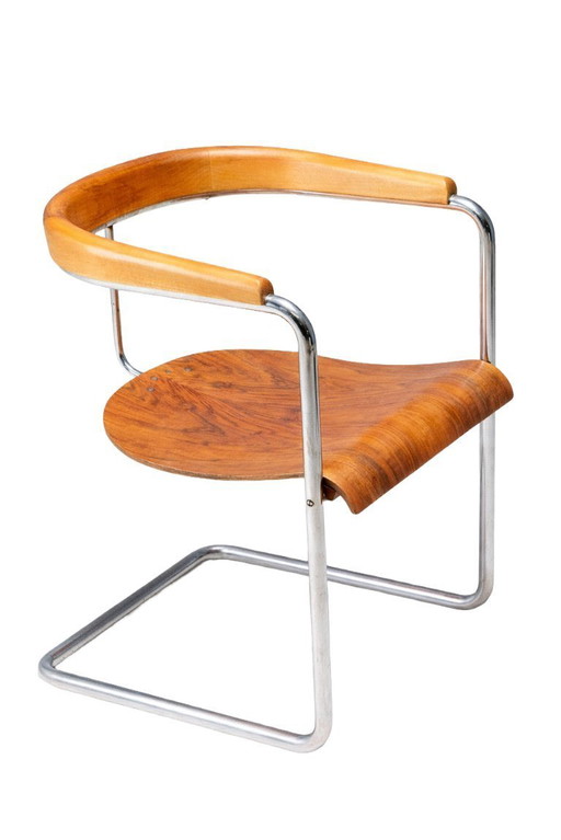 Functionalistische consolefauteuil, Jindřich Halabala, jaren 30, UP Rousínov