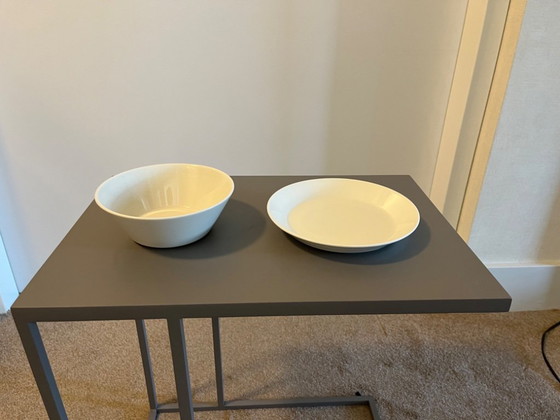 Image 1 of Arabia Paratiisi floral tableware and Arabia Teema ecru tableware