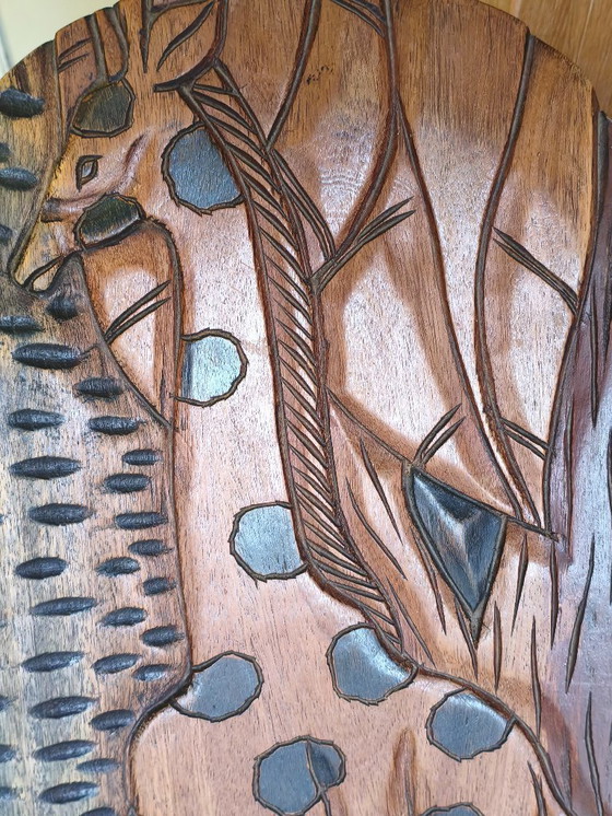 Image 1 of African talking chair made of carved wood