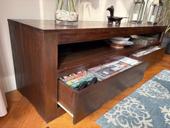 Image 1 of Teak-TV-Schrank mit 2 geräumigen Schubladen