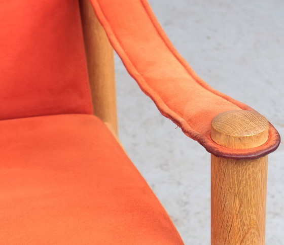 Image 1 of Safari-Stühle aus Eichenholz, Skipper Møbler 1980s