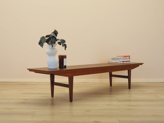 Image 1 of Teak-Lowboard, dänisches Design, 1970er Jahre, hergestellt in Dänemark