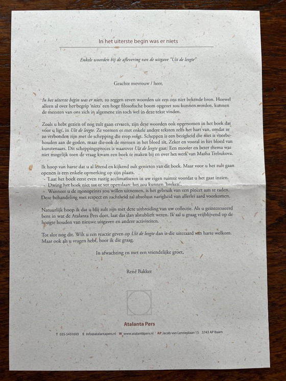 Image 1 of Masha Trebukova – Out of the Void | Bibliophile edition with monoprints | Atalanta