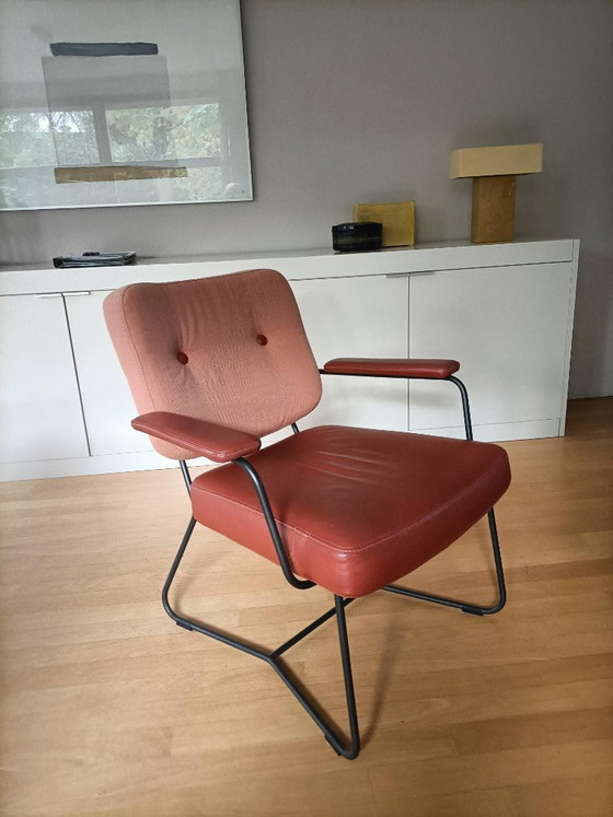 1 x Fauteuil Bert Plantage Kiko, Cuir, Métal, Noir (photo 4 sur 6)