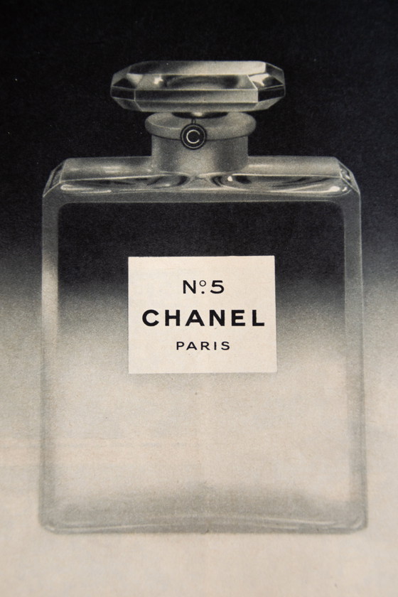 Image 1 of Manifesto pubblicitario originale Chanel n. 5 vintage del 1960 / Incorniciato / 35x25,5 cm / 13,8x10 pollici / Buone condizioni 