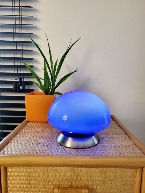 Image 1 of Mushroom Lamp, Blue, Linhai Junis