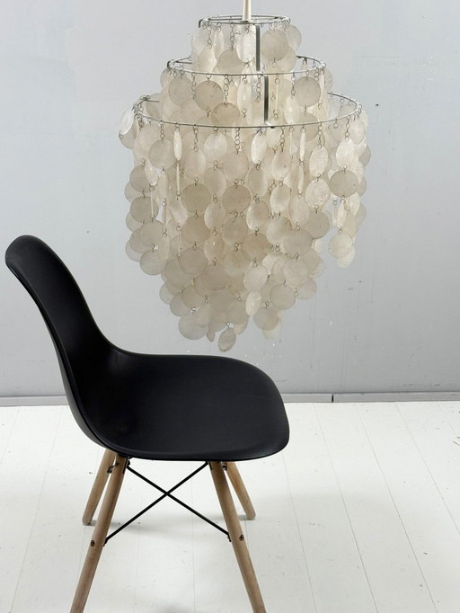 Pendant/ceiling lamp by Verner Panton, shell shape, model: 'Fun', 1960s