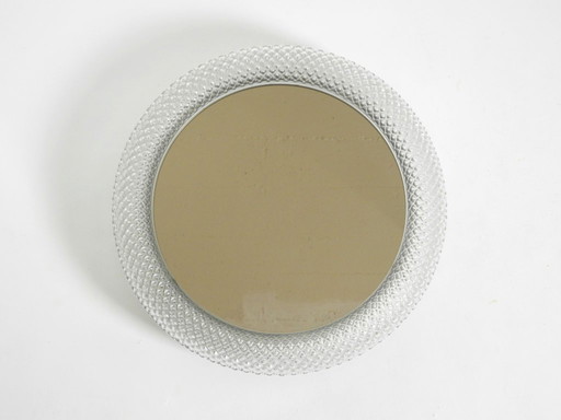 Stunning 1960s illuminated Limburg crystal glass wall mirror