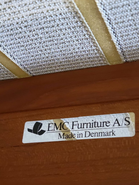 Image 1 of Set of 2 vintage armchairs from EMC Furniture in teak and leather