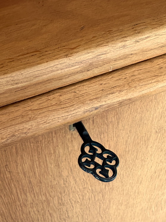 Vintage Pastoe Secretaire/Boekenkast BE04. Cees Braakman – High boards, Wood (photo 5 of 11)