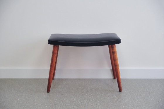 Sgabello Poggiapiedi in Teak Pelle Opaca – Poggiapiedi e pouf, Skai, Wood (photo 3 of 5)