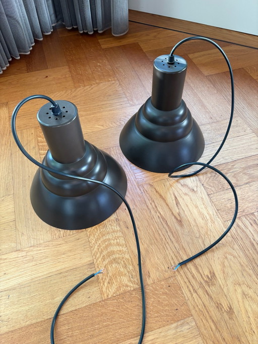 2x Anvia vintage brown Pendant lamps