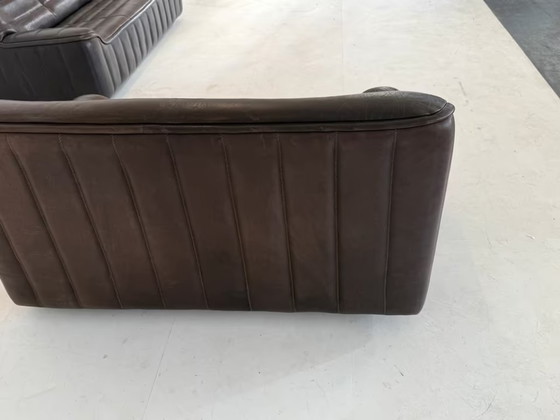 Image 1 of 2 x Canapé en cuir De Sede DS 84 avec assise rembourrée, design de groupe