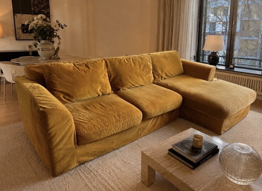 Bellissimo divano angolare originale Mitèl – in ottime condizioni – hoekbanken, Velvet (photo 2 of 5)